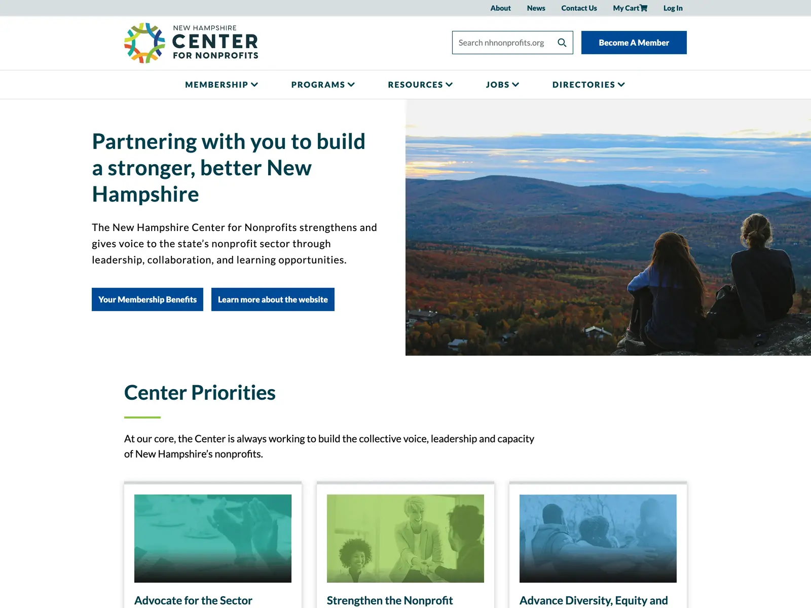 Screenshot of NH Center for Nonprofits