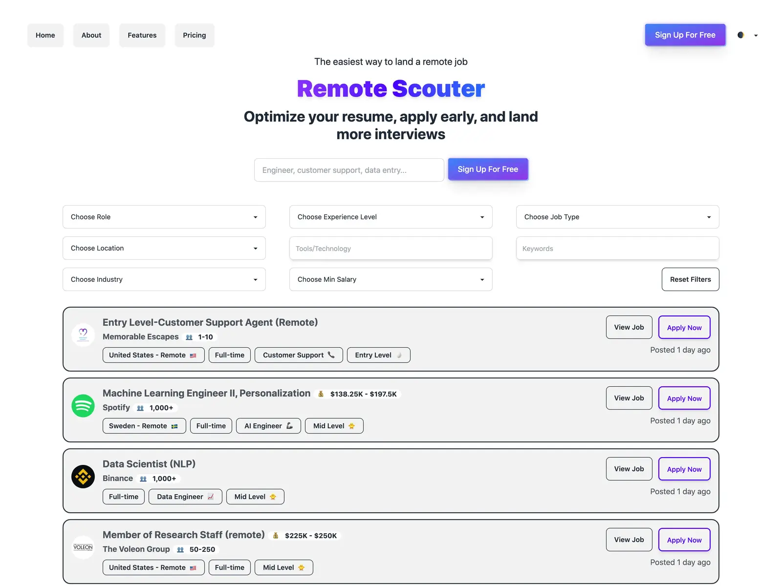 Screenshot of Remote Scouter