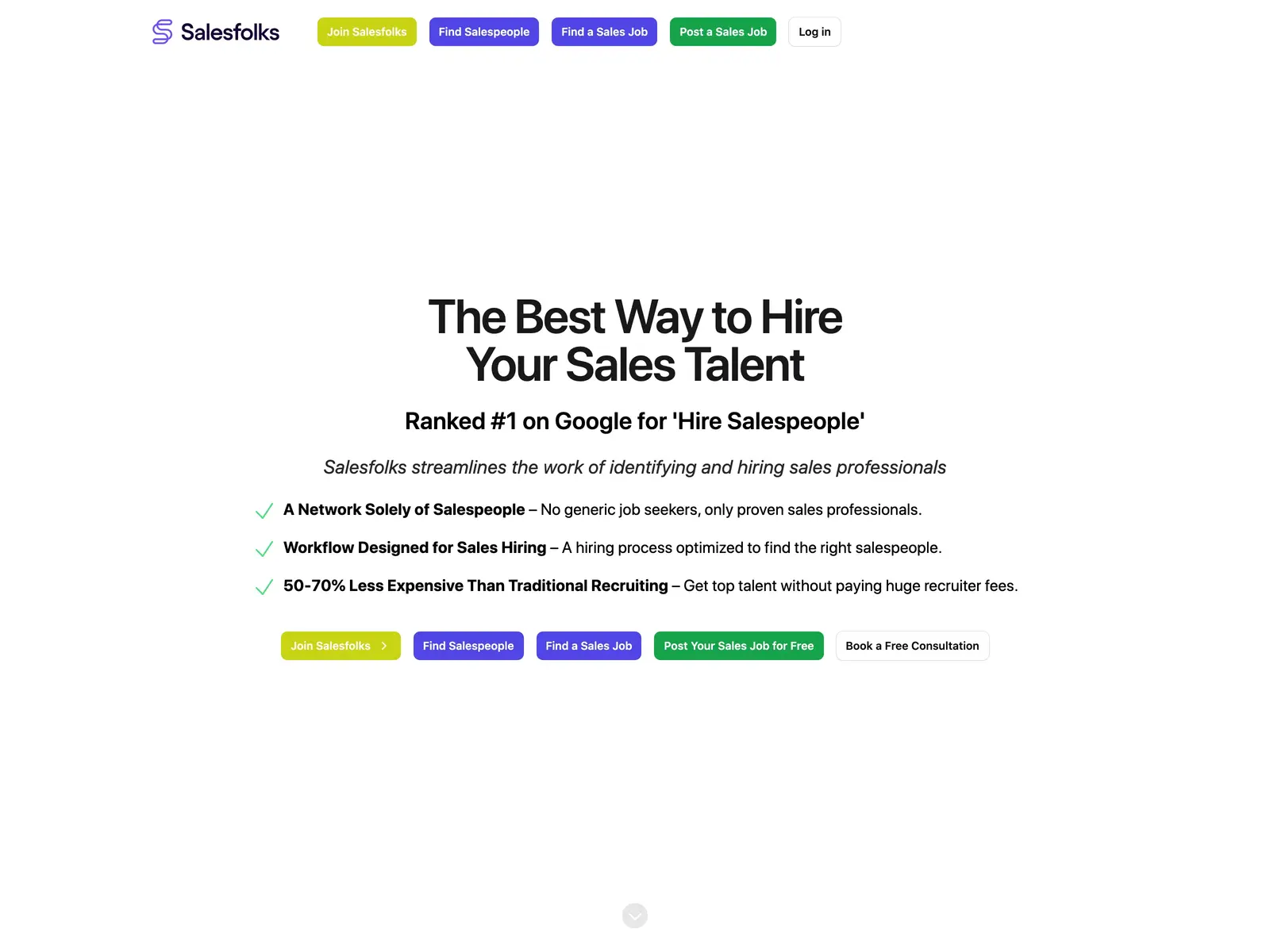 Screenshot of Salesfolks