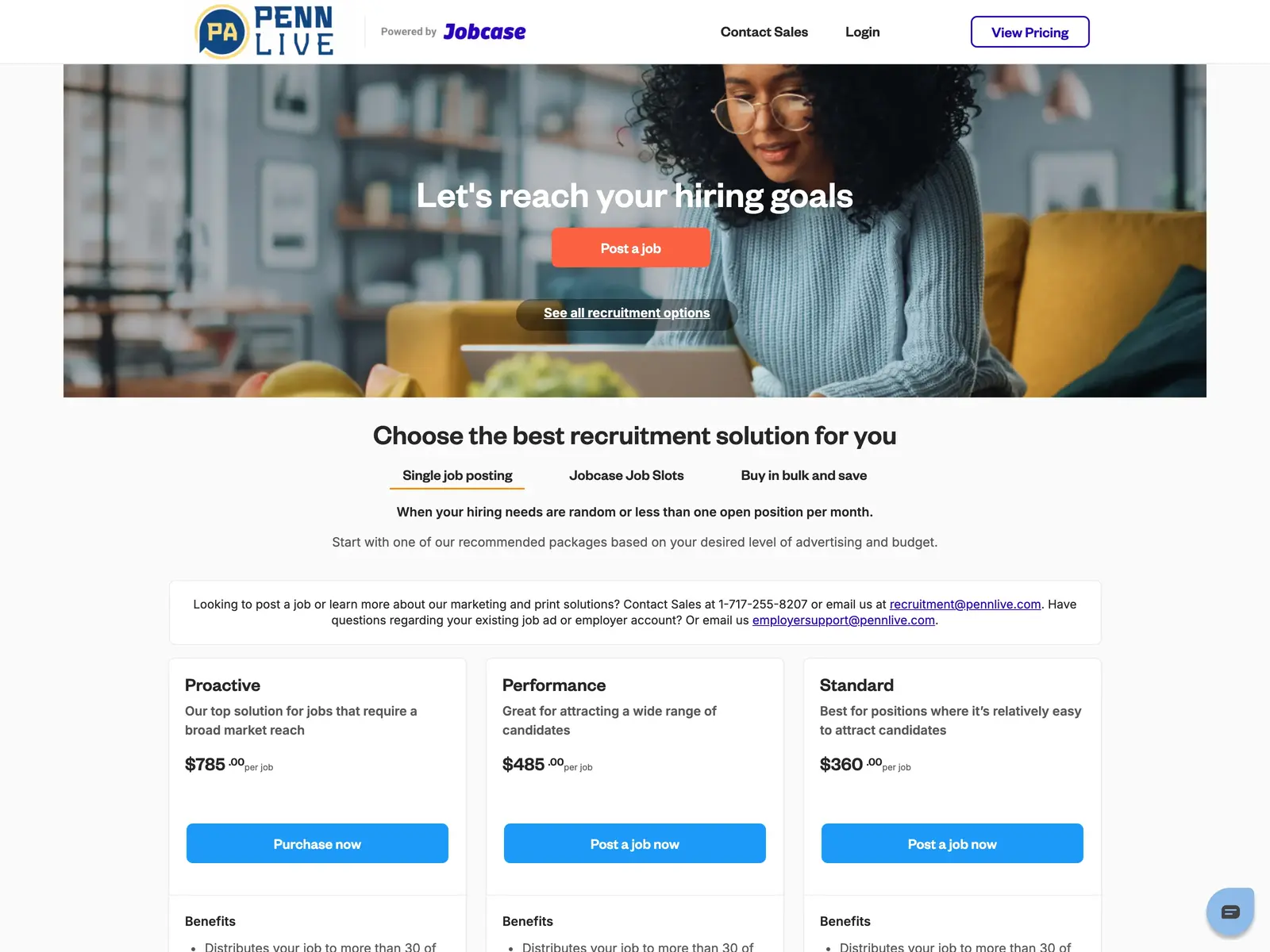 Screenshot of Penn Live Jobs