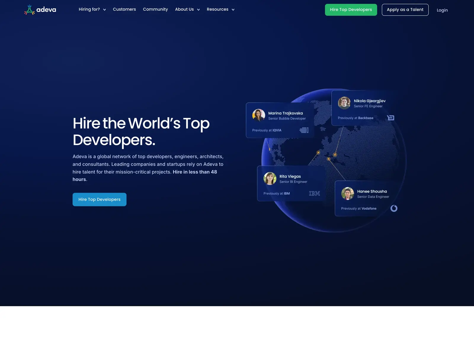 Screenshot of Adeva
