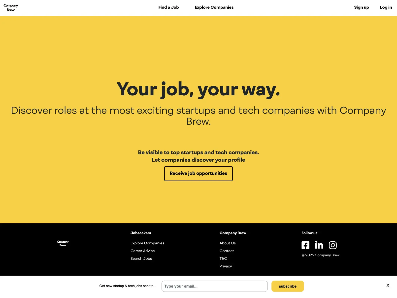 Screenshot of Company Brew