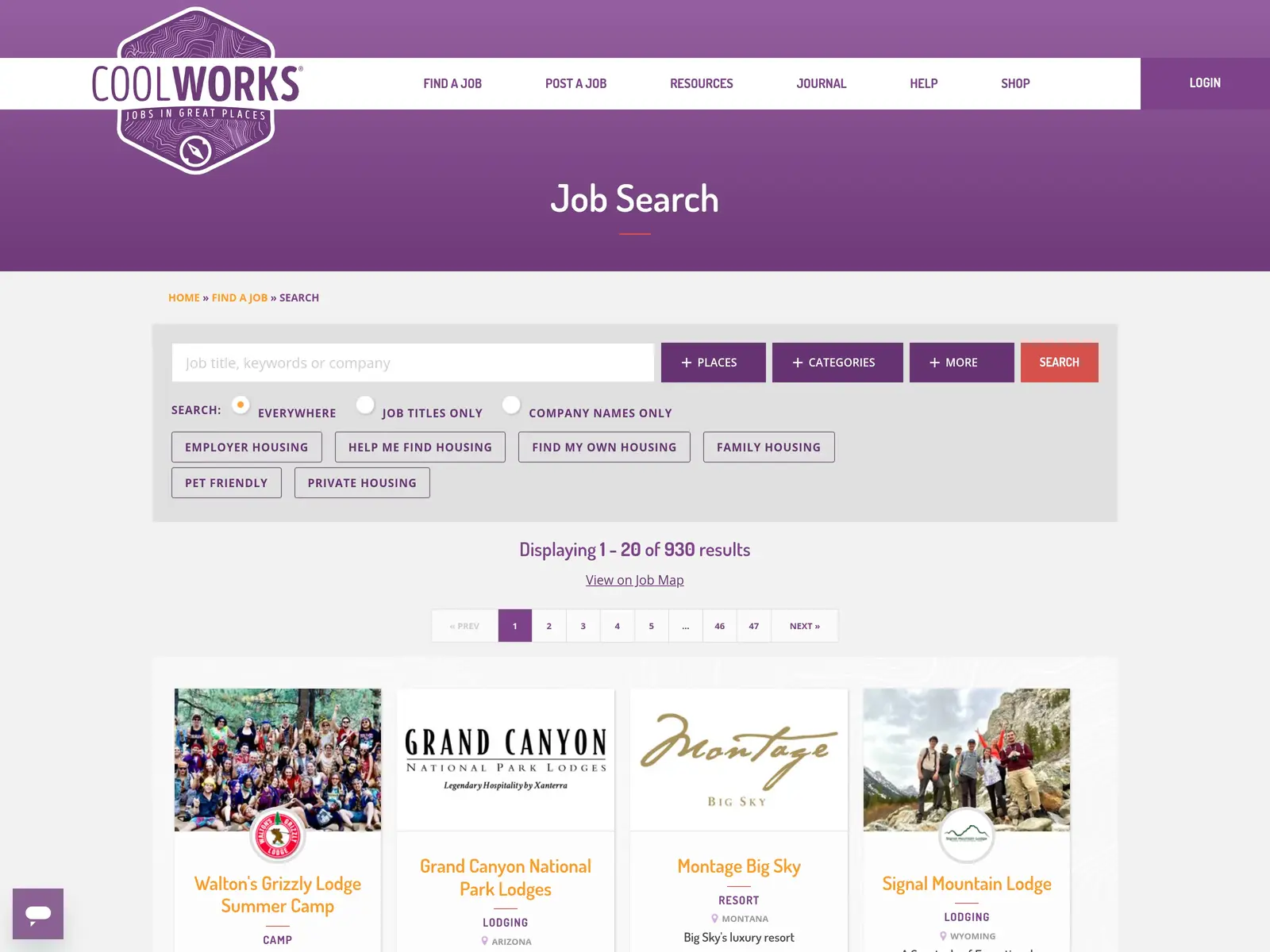 Screenshot of CoolWorks