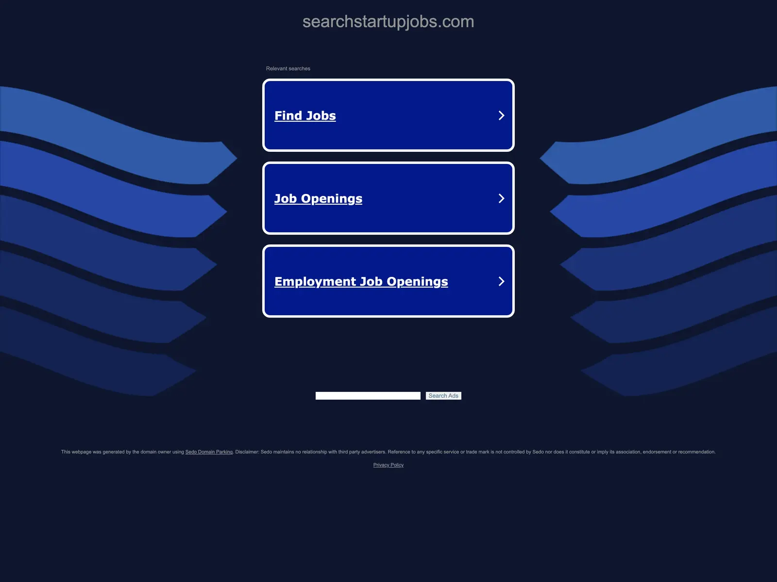 Screenshot of searchstartupjobs.com