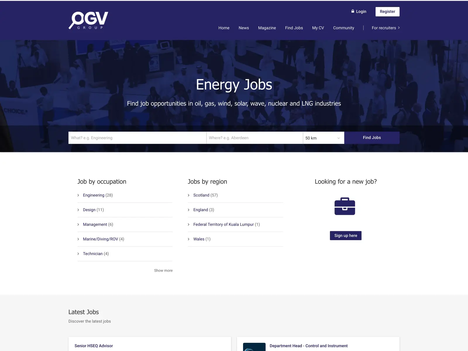 Screenshot of OGV Energy Jobs