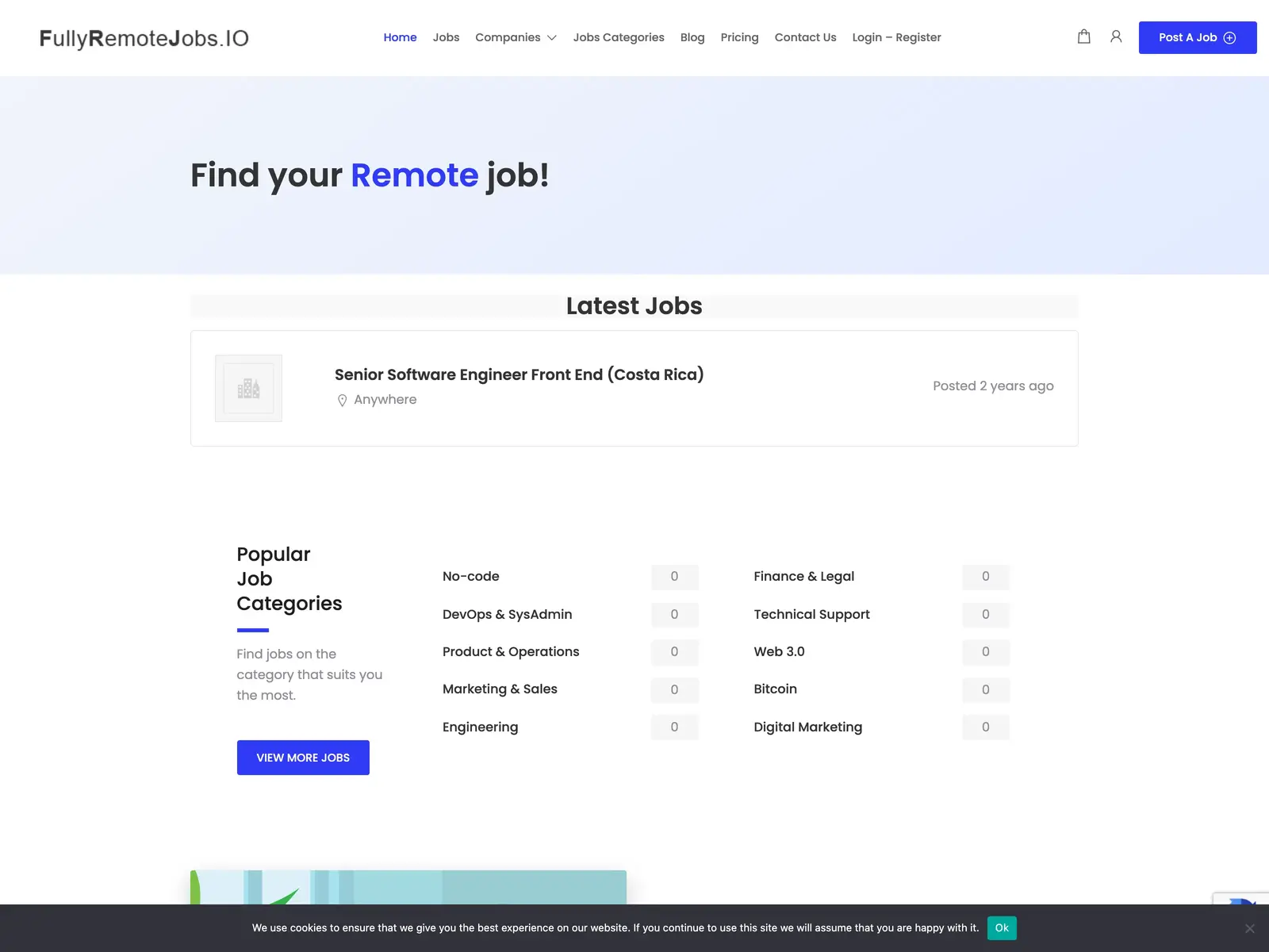 Screenshot of FullyRemoteJobs.IO