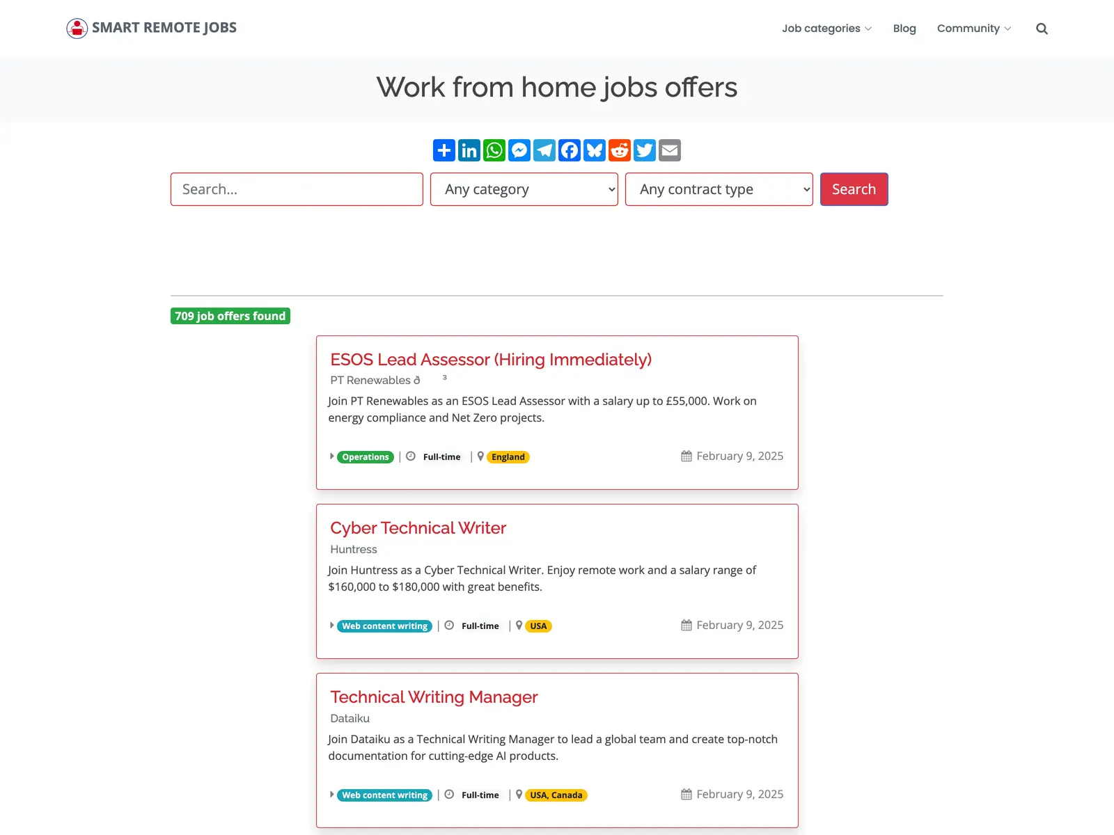 Screenshot of Smart Remote Jobs
