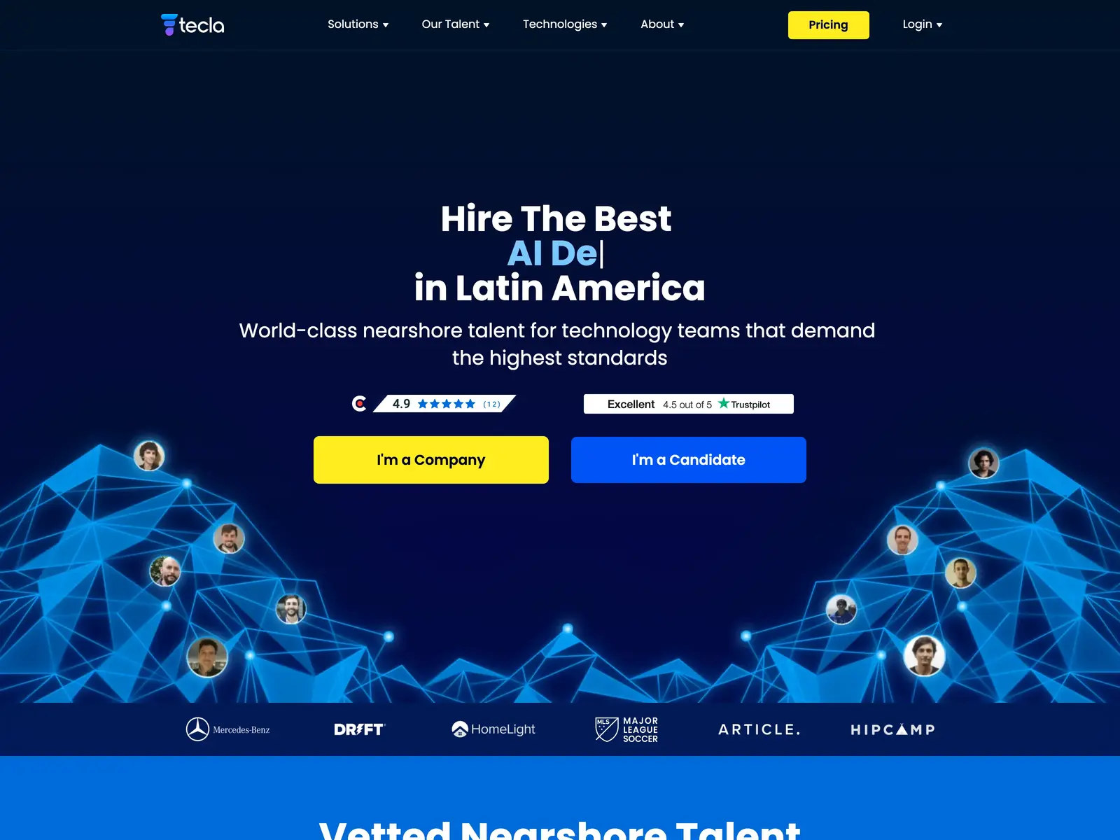 Screenshot of TECLA