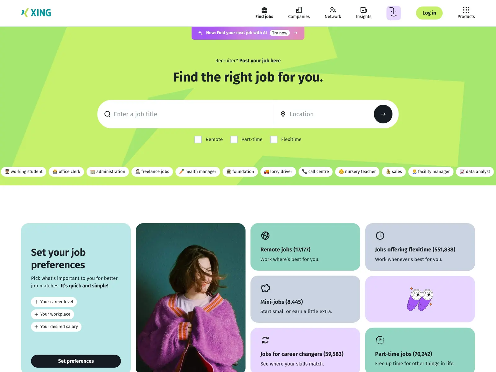 Screenshot of XING
