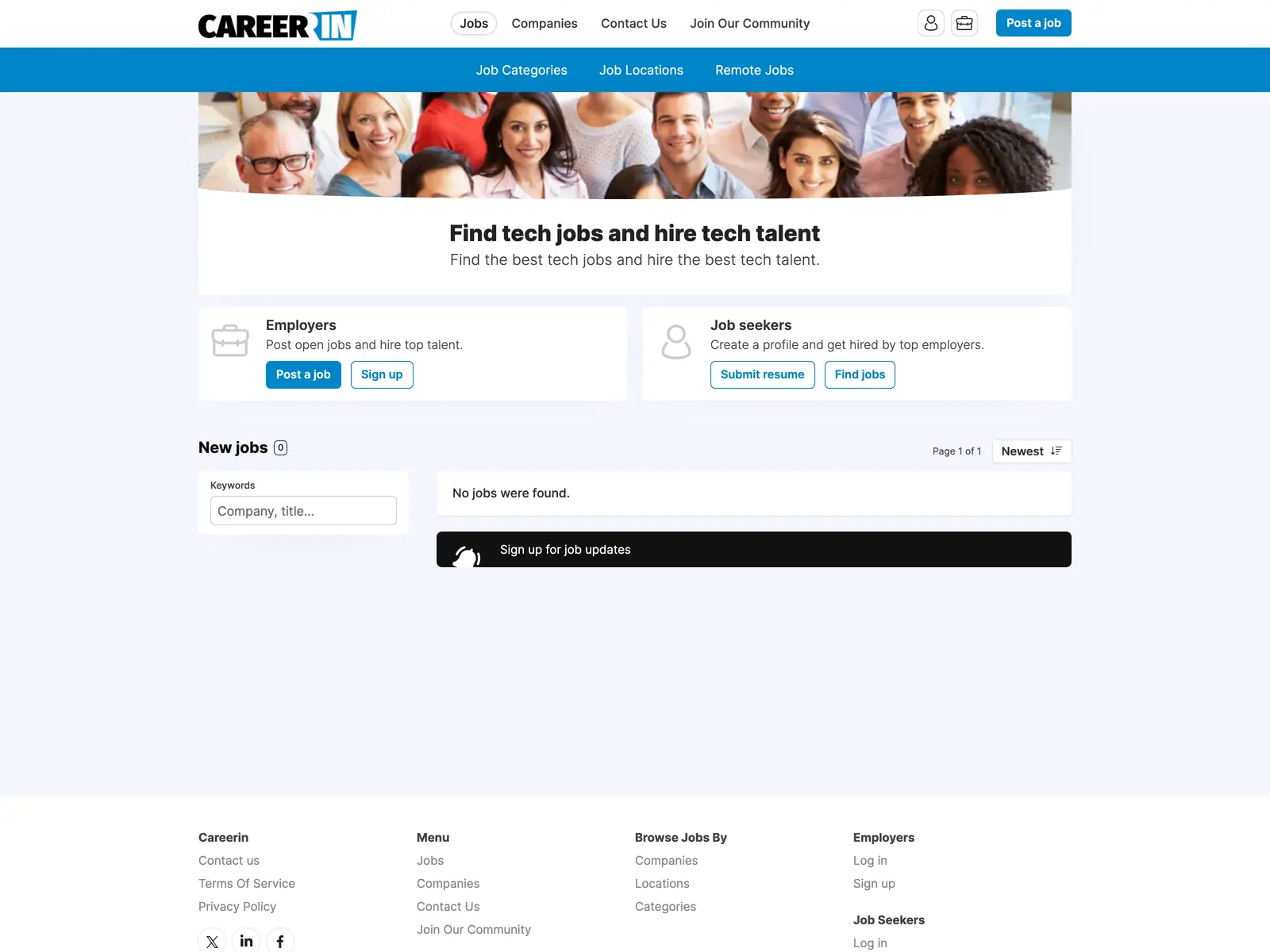 Screenshot of Careerin Tech