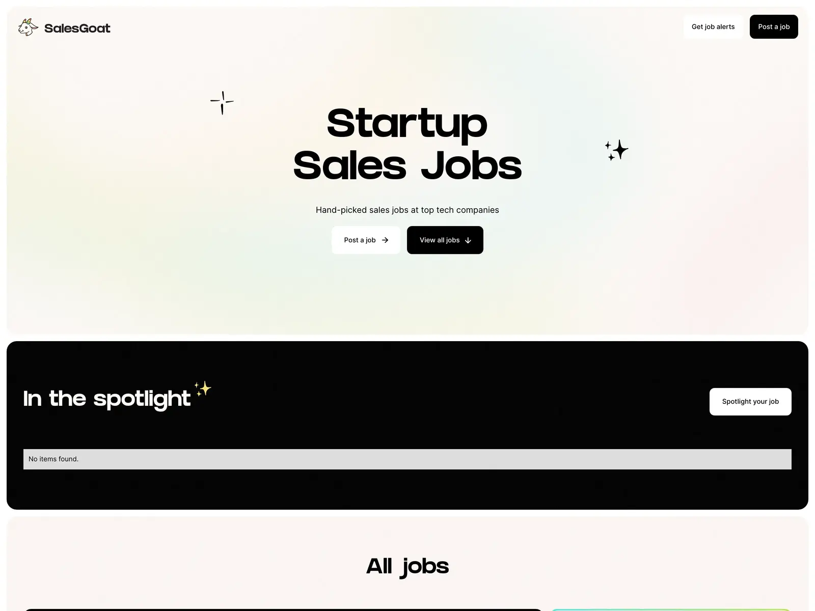 Screenshot of SalesGoat