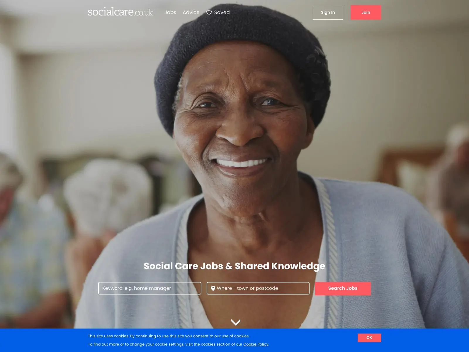 Screenshot of Socialcare.co.uk