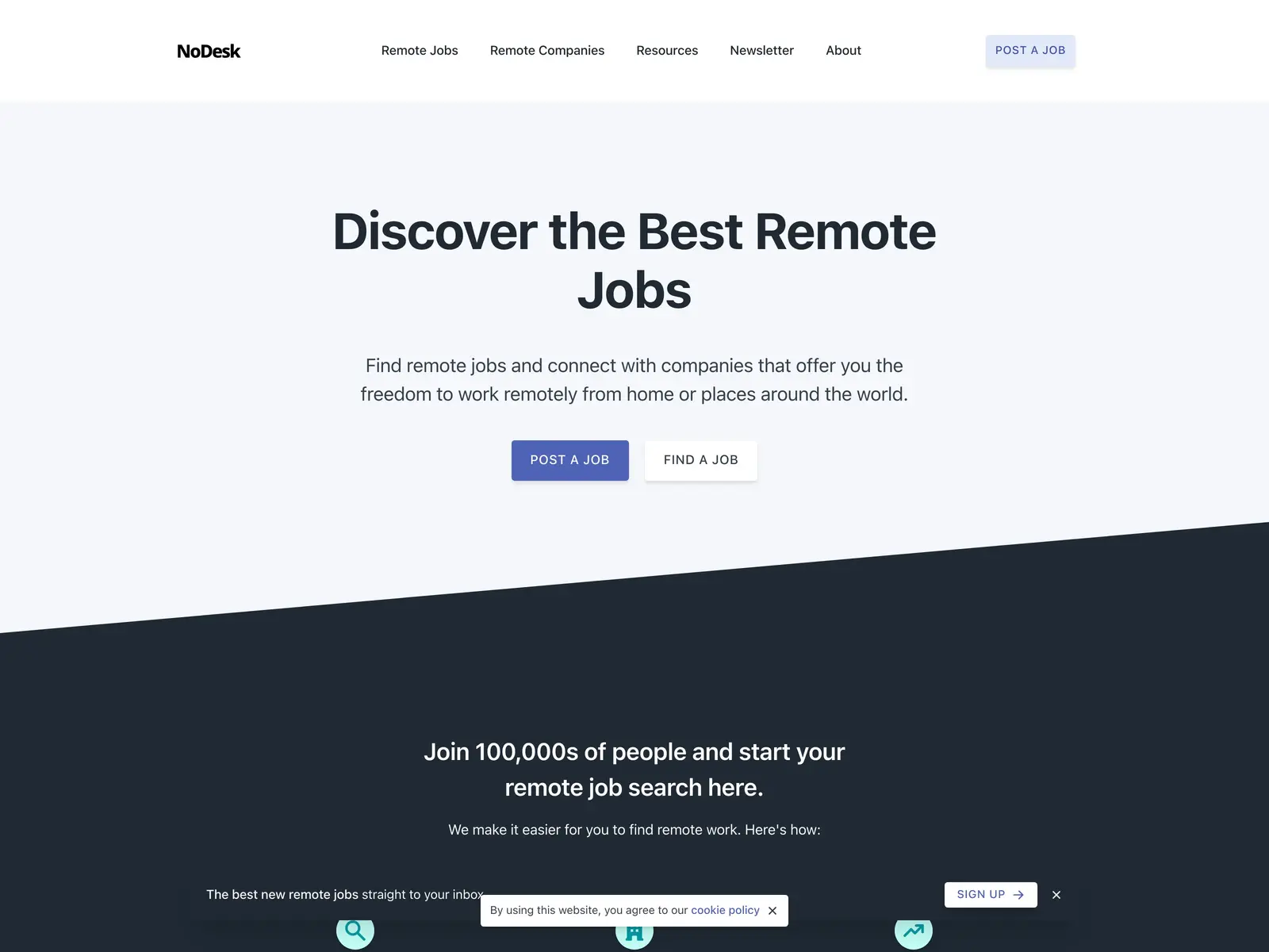 Screenshot of NoDesk