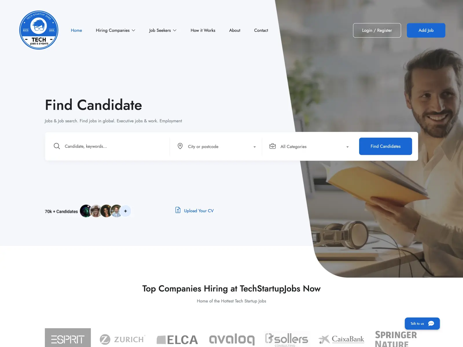 Screenshot of Tech Startup Jobs
