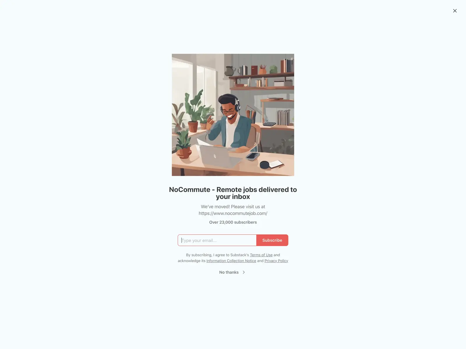Screenshot of NoCommute