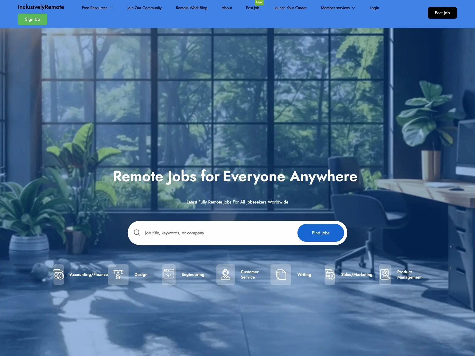 Screenshot of InclusivelyRemote