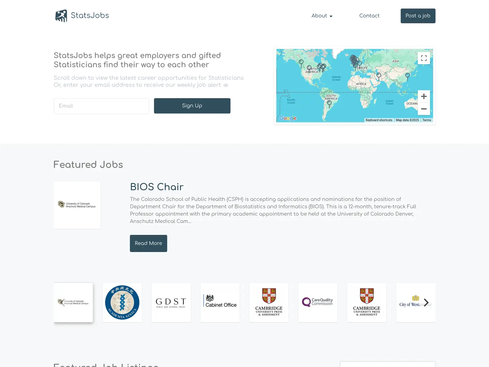 Screenshot of StatsJobs