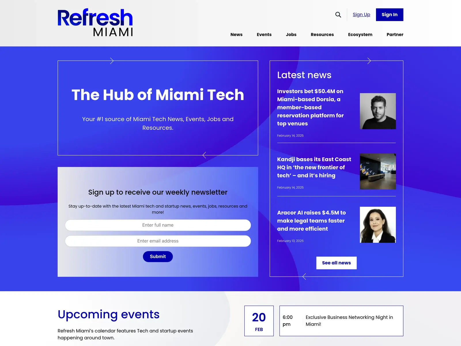 Screenshot of Refresh Miami