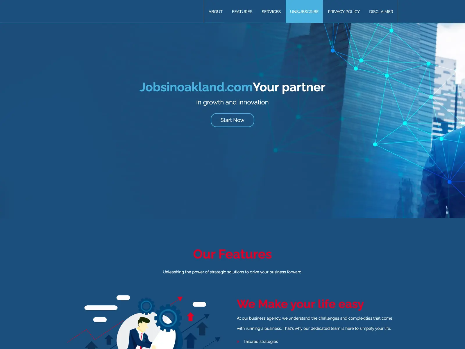 Screenshot of JobsInOakland.com
