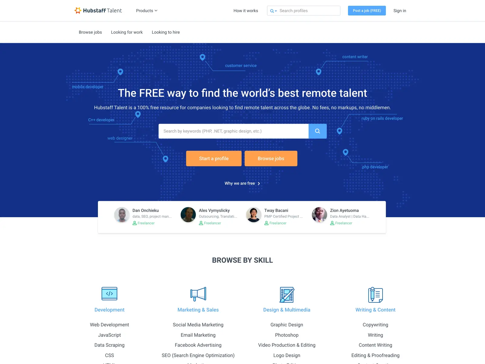 Screenshot of Hubstaff Talent