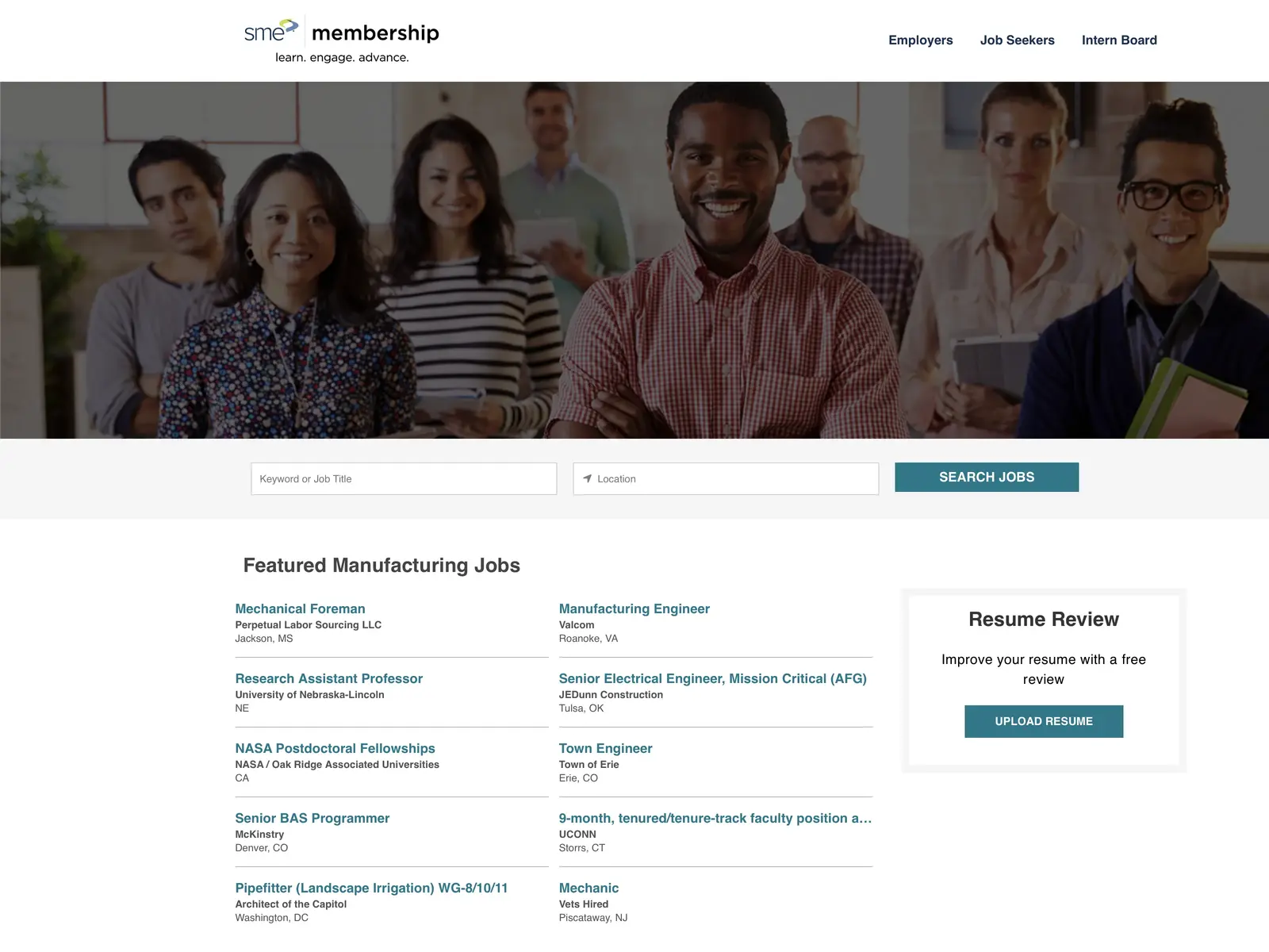Screenshot of SME Jobs Connection