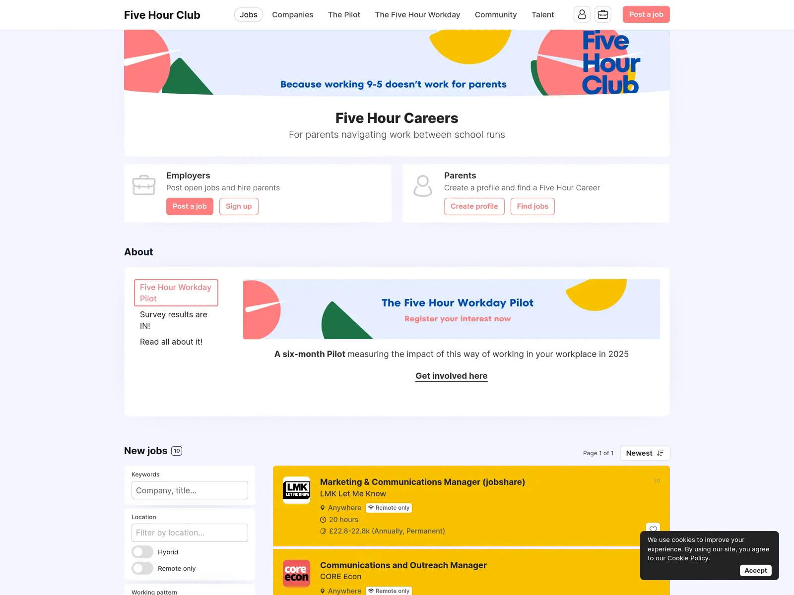 Screenshot of Five Hour Club