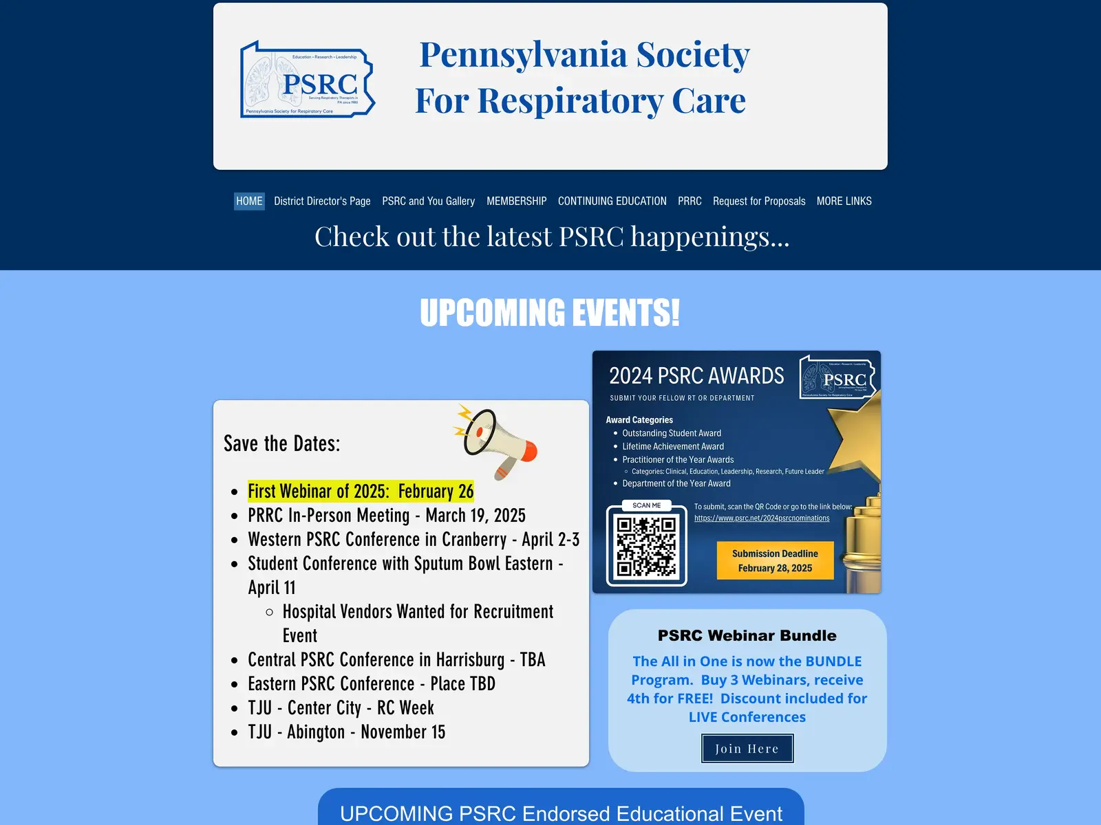 Screenshot of PSRC Job Board