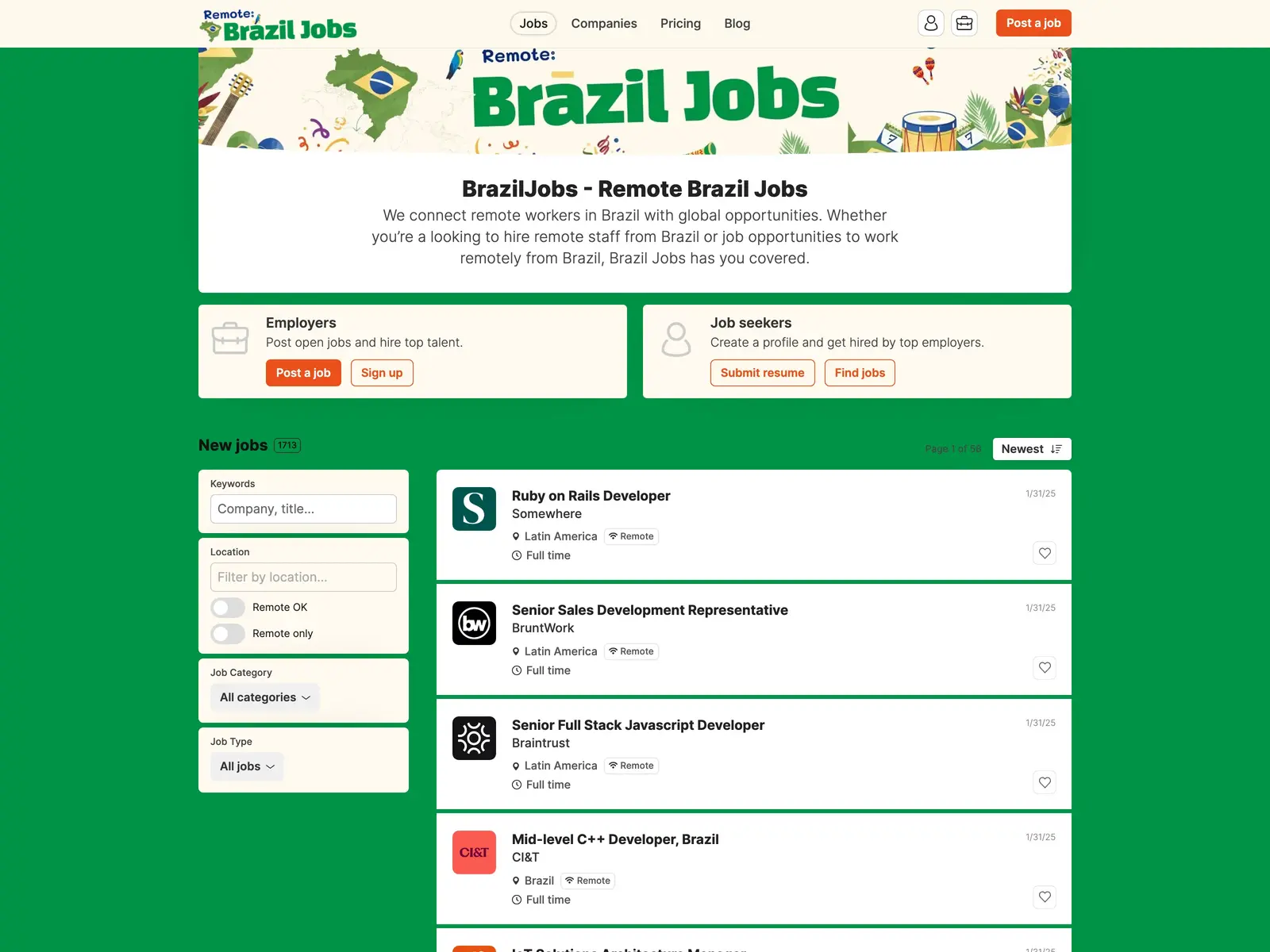 Screenshot of BrazilJobs