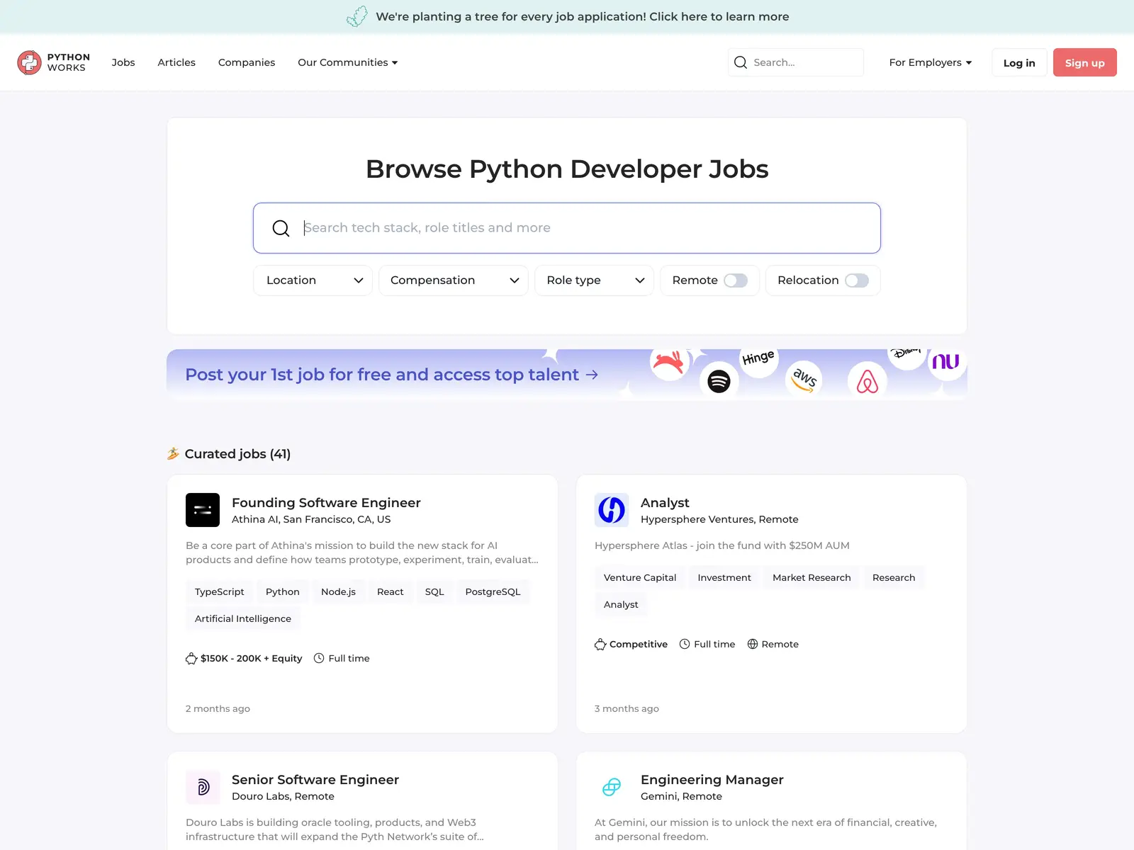 Screenshot of Python Works