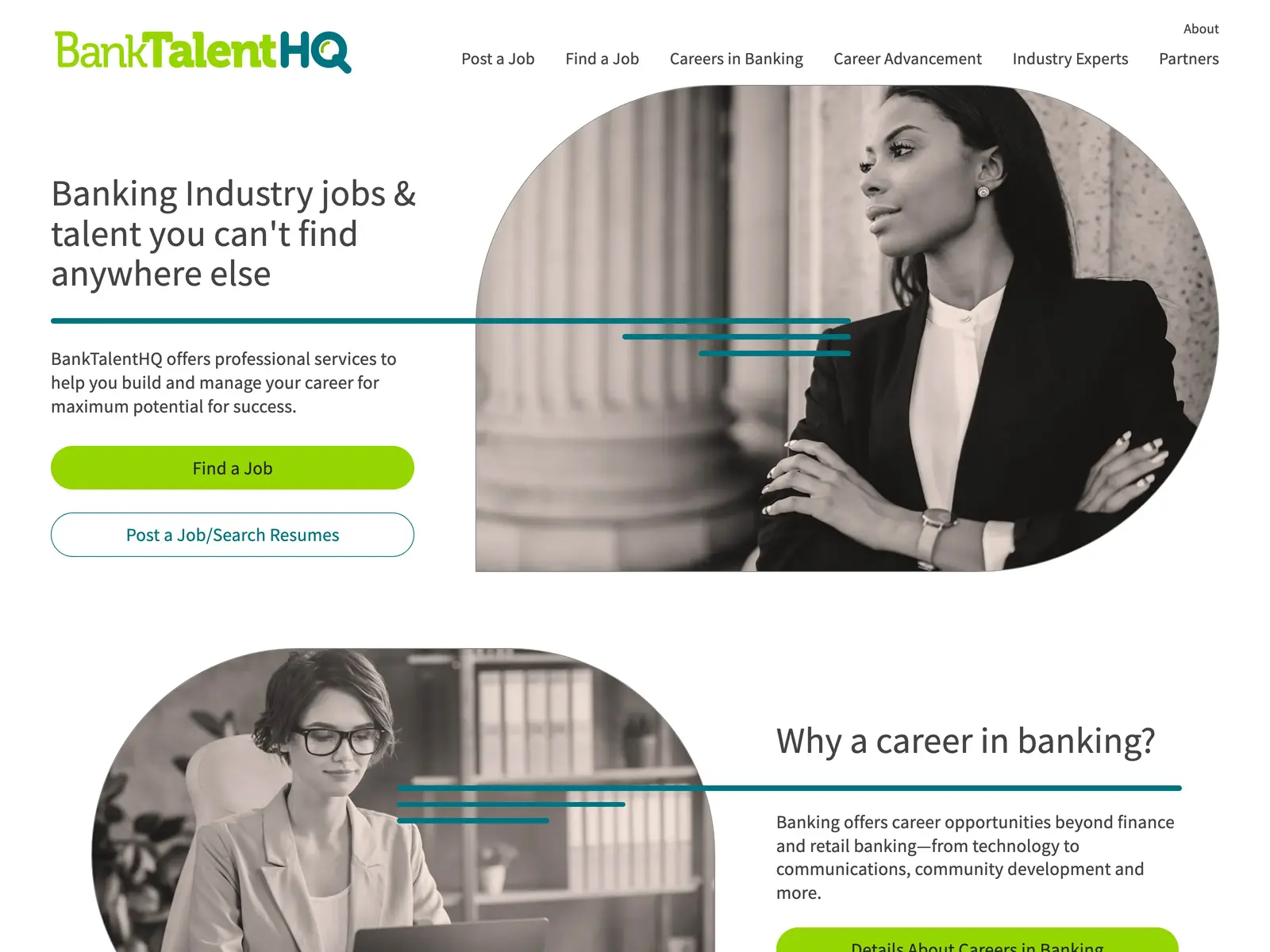 Screenshot of BankTalentHQ