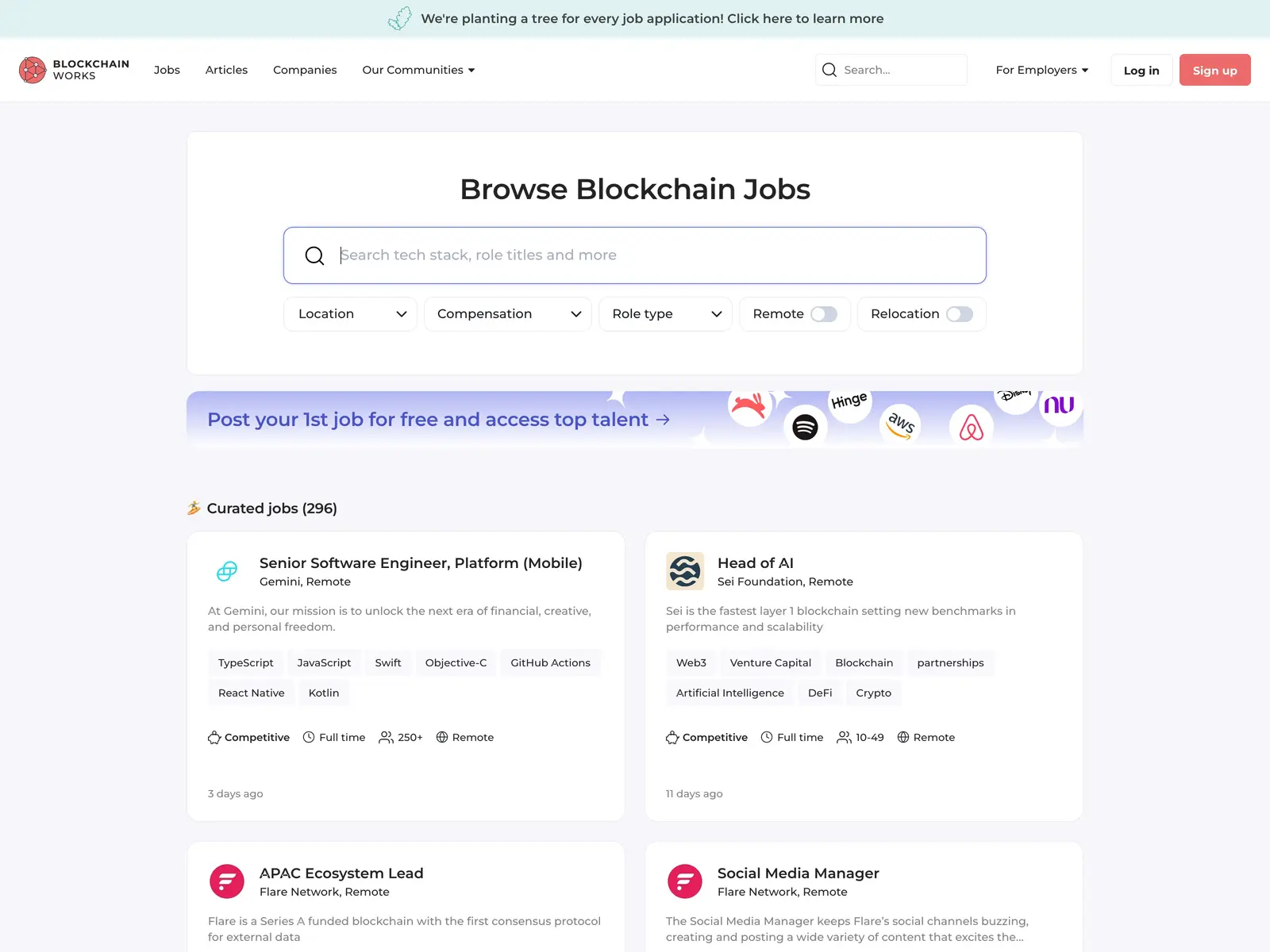 Screenshot of Blockchain Works
