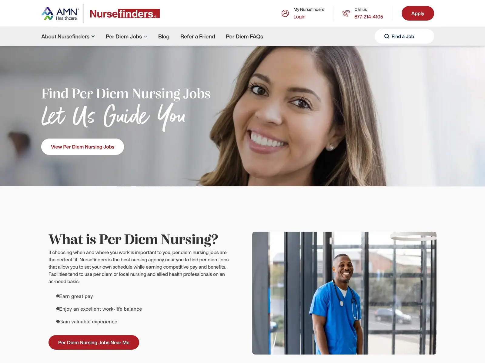 Screenshot of Nursefinders