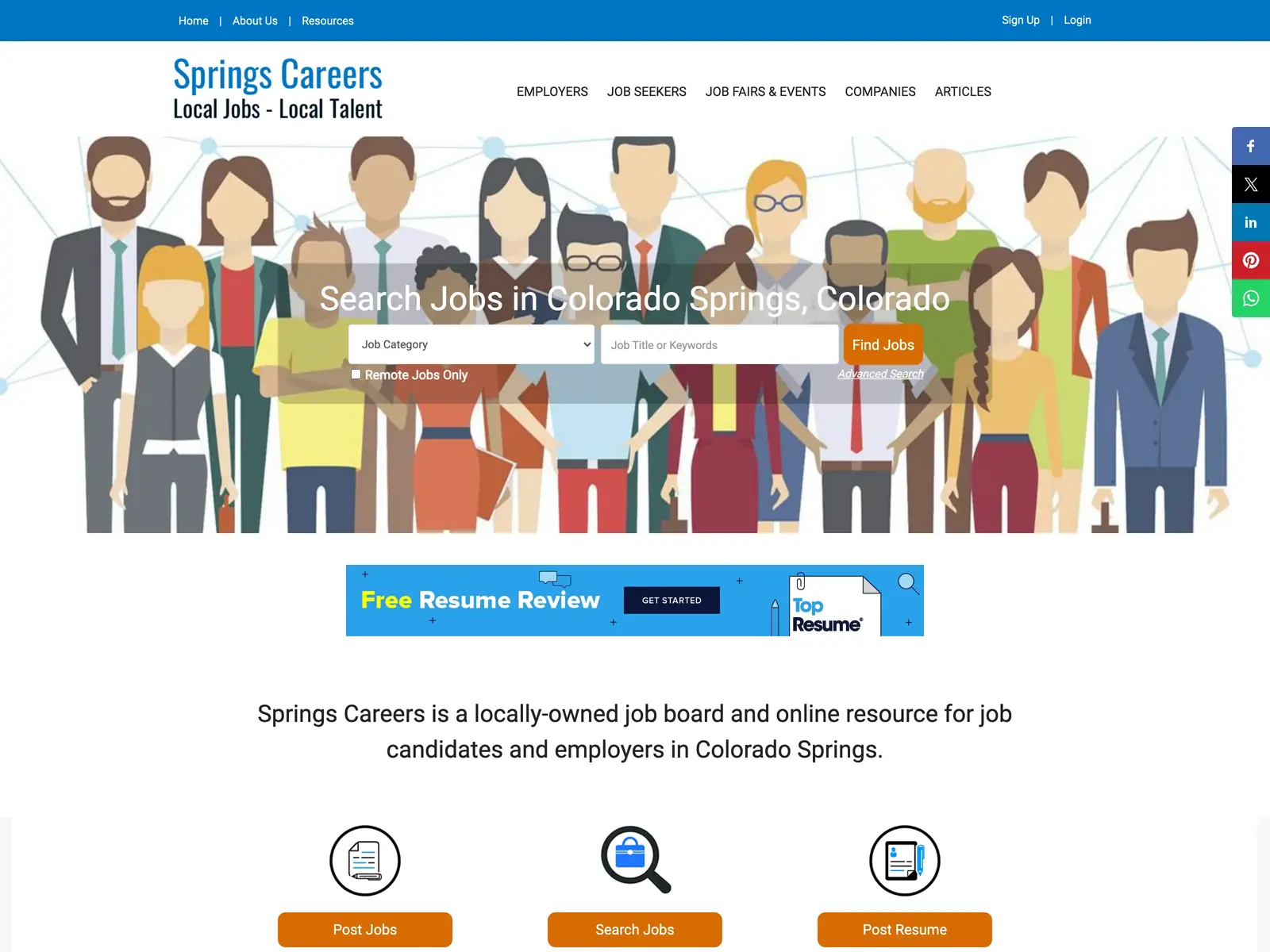 Screenshot of Springs Careers
