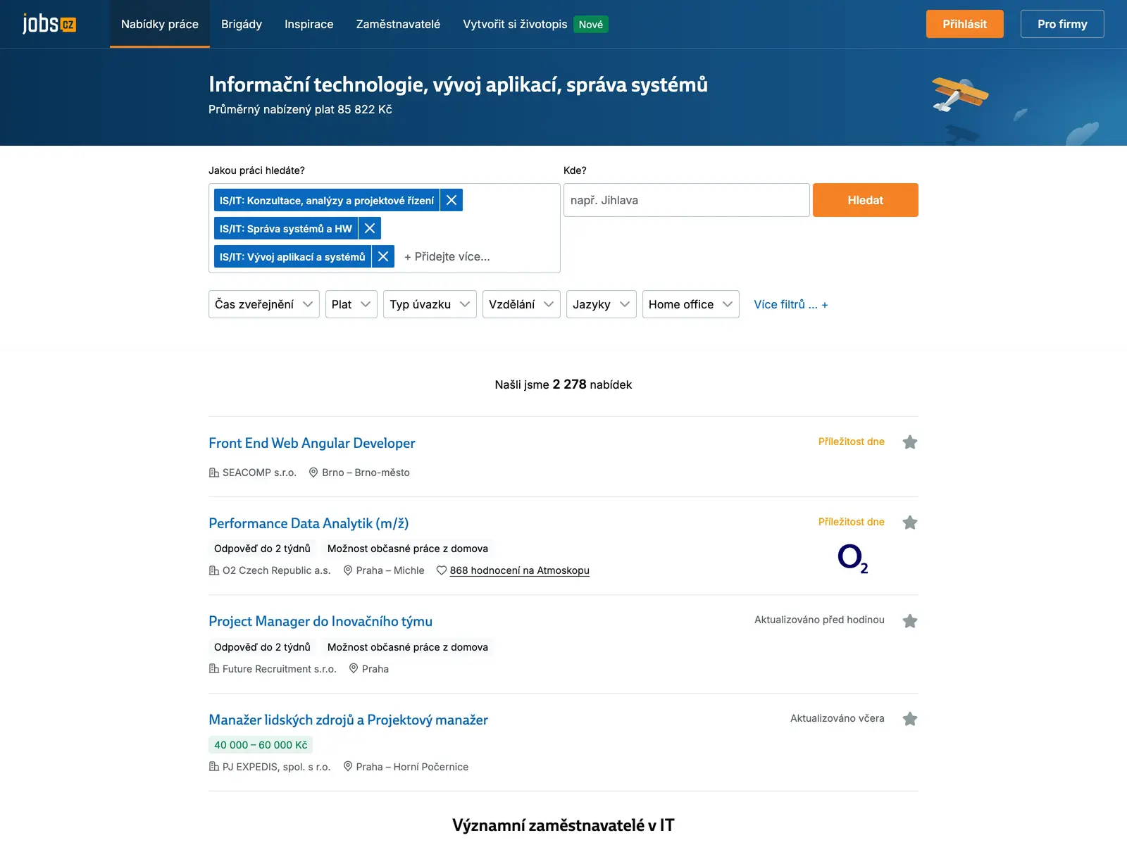 Screenshot of IT.Jobs.cz