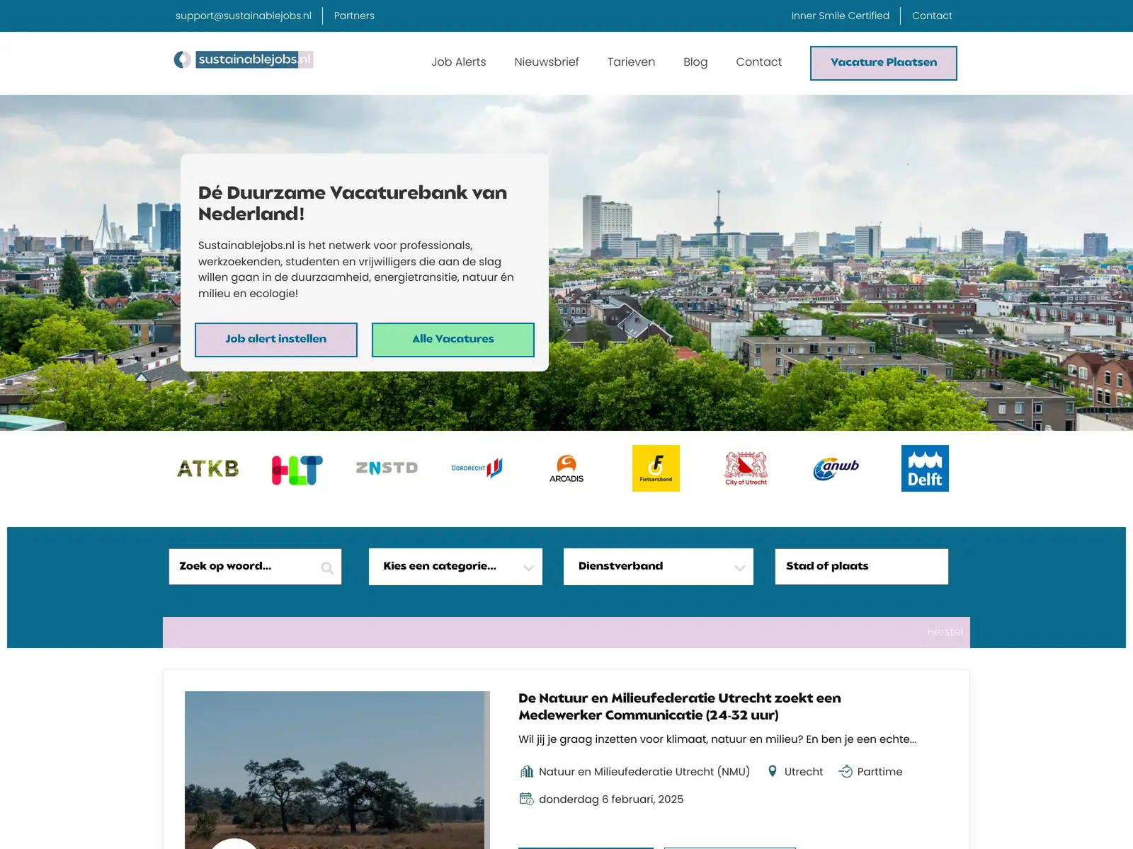 Screenshot of Sustainablejobs.nl