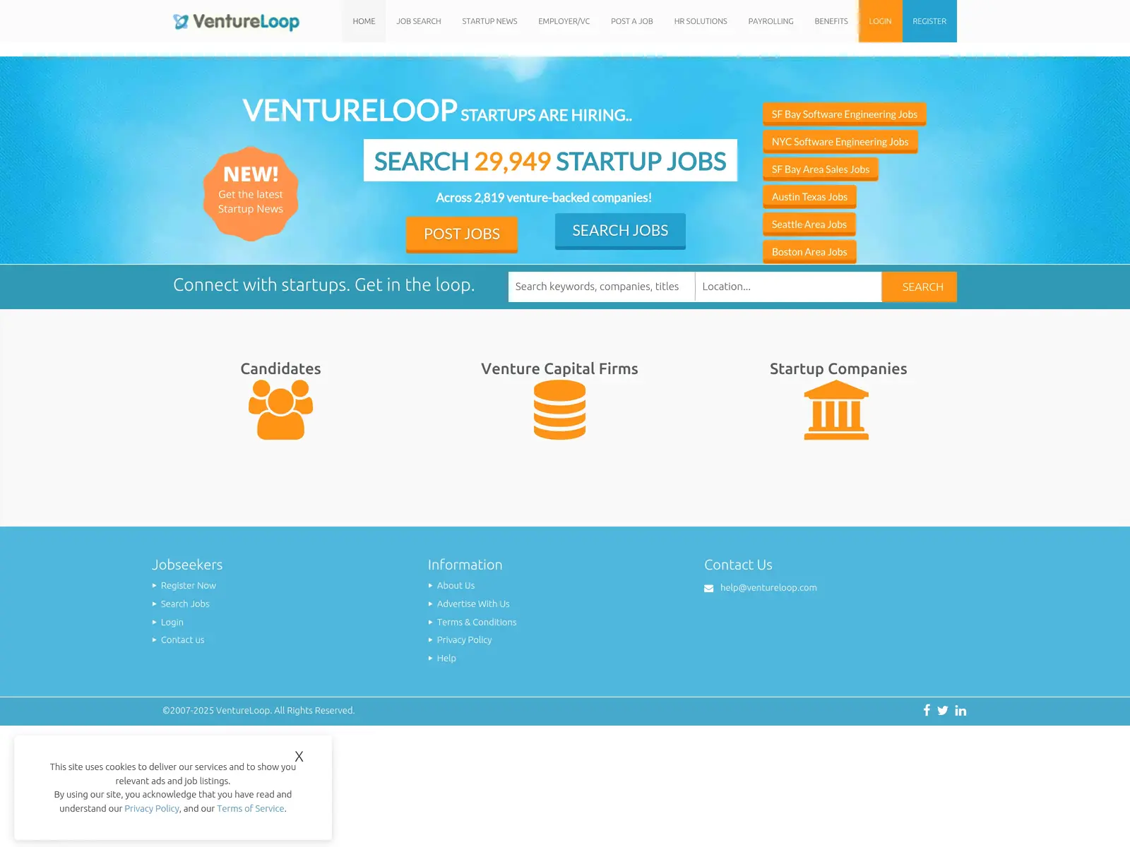 Screenshot of VentureLoop
