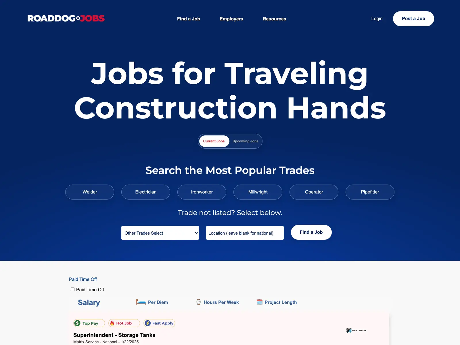 Screenshot of RoadDogJobs