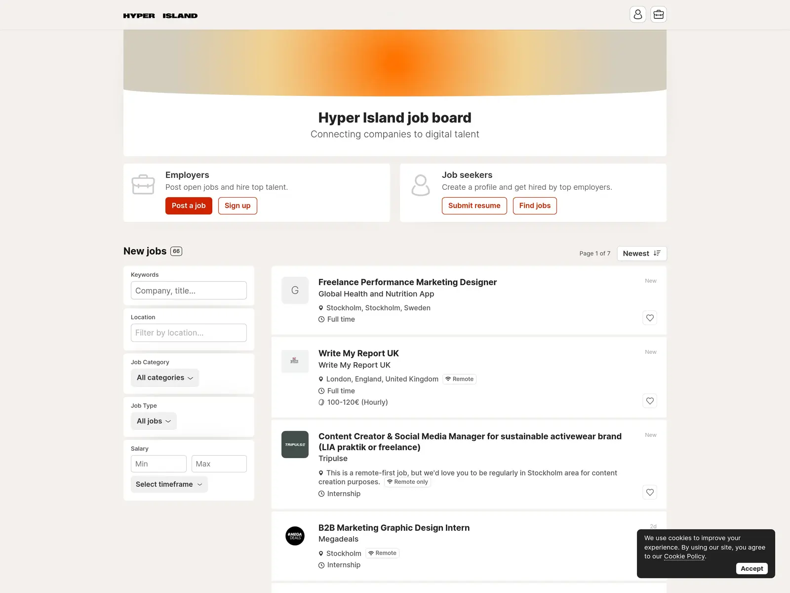 Screenshot of Hyper Island