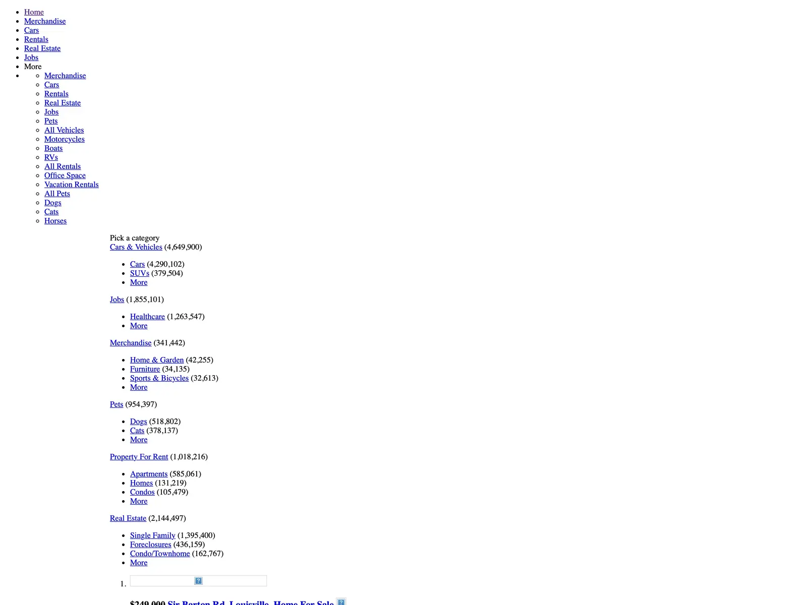 Screenshot of Oodle Marketplace