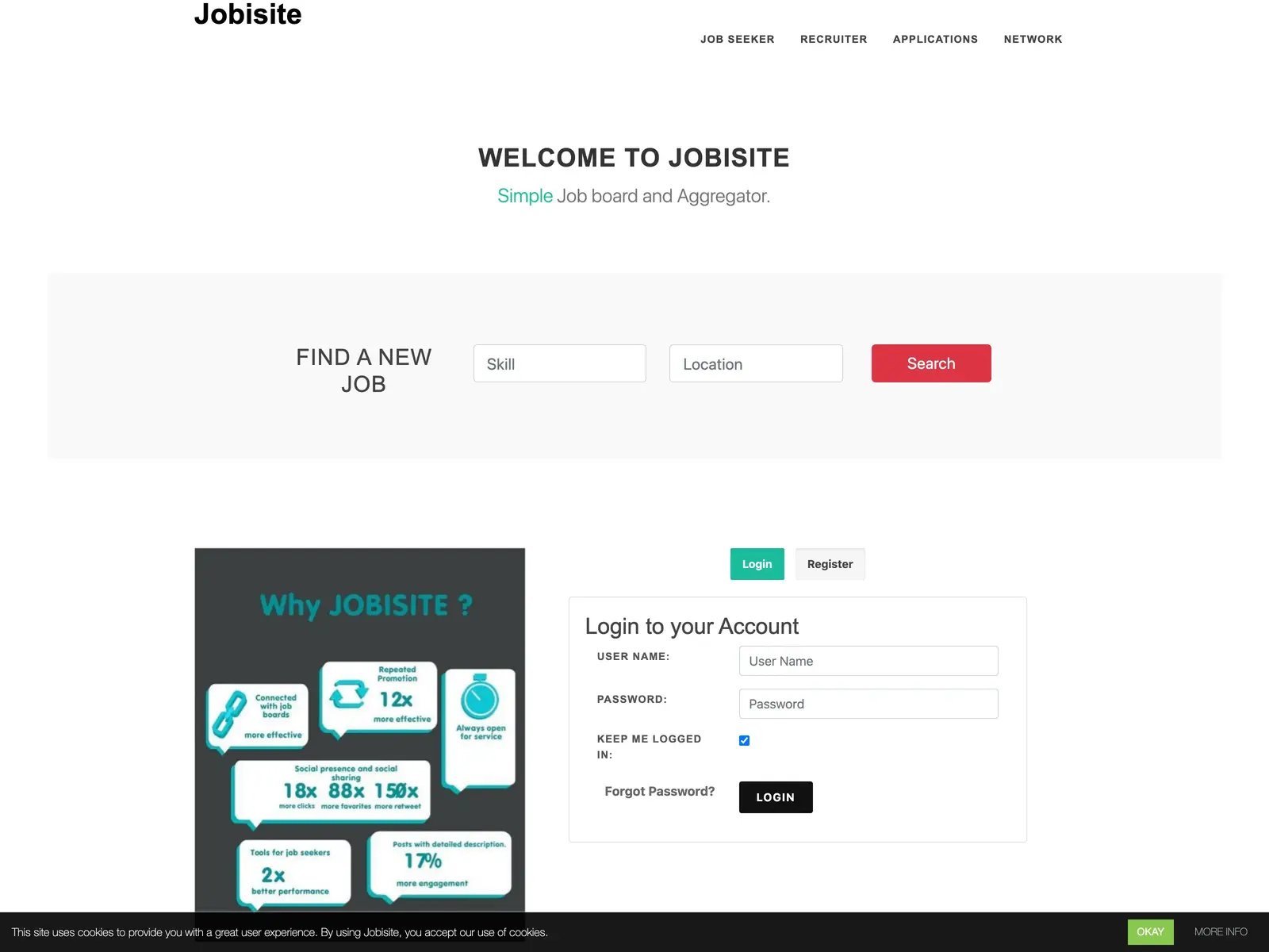Screenshot of Jobisite