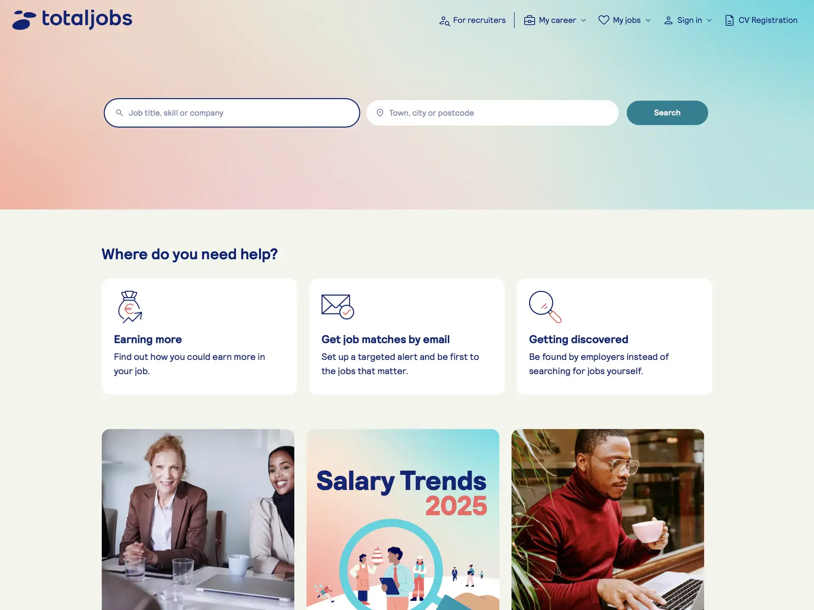 Screenshot of Totaljobs