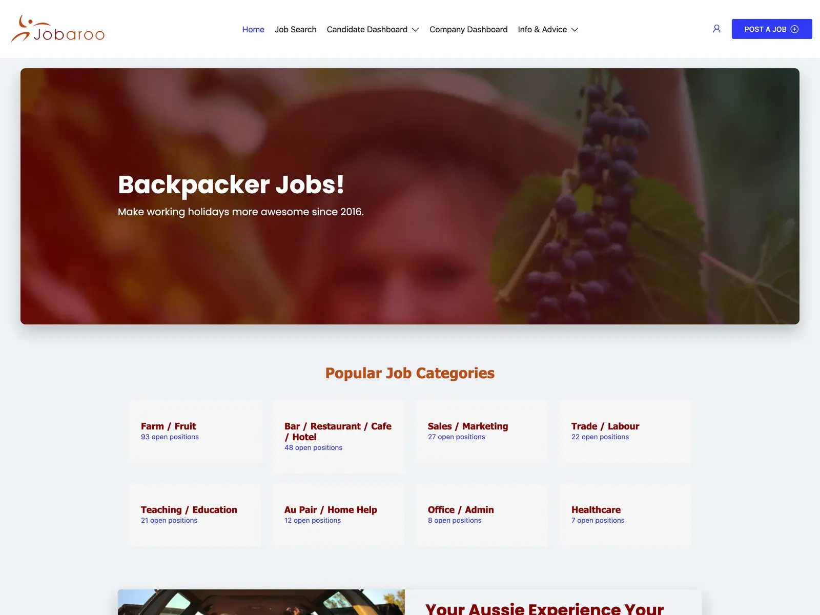 Screenshot of Jobaroo