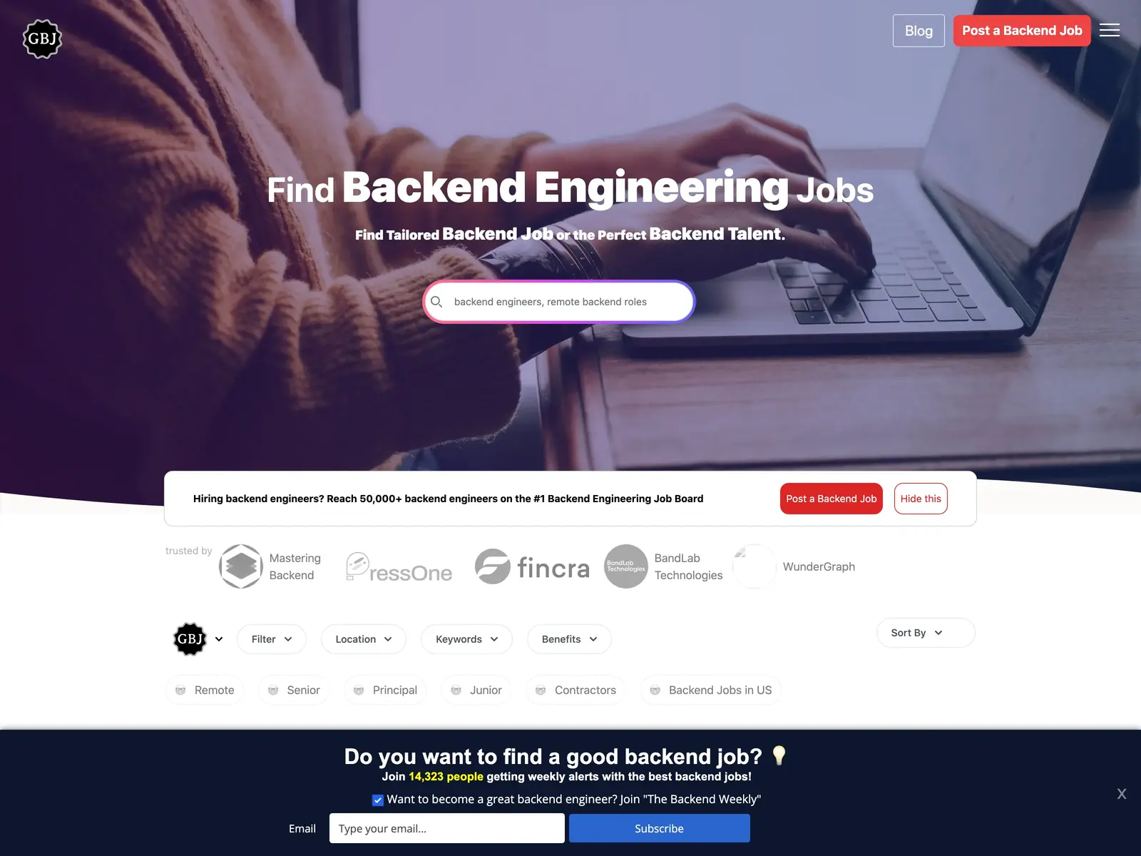 Screenshot of Get Backend Jobs