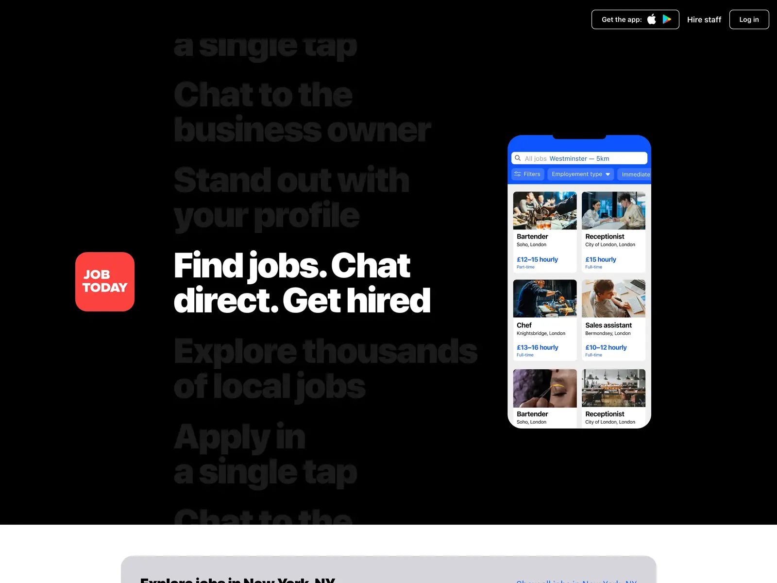 Screenshot of Job Today