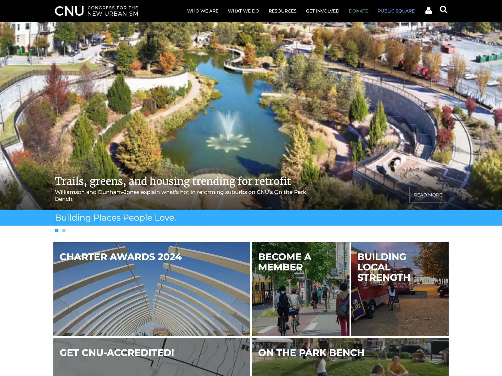 Screenshot of Congress for the New Urbanism Job Board
