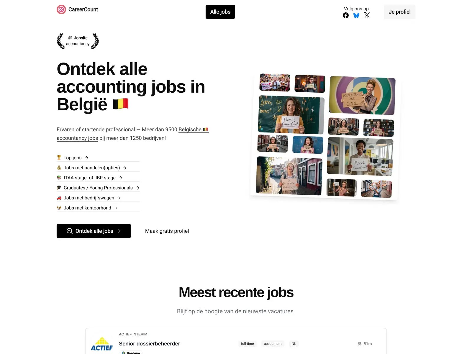 Screenshot of CareerCount