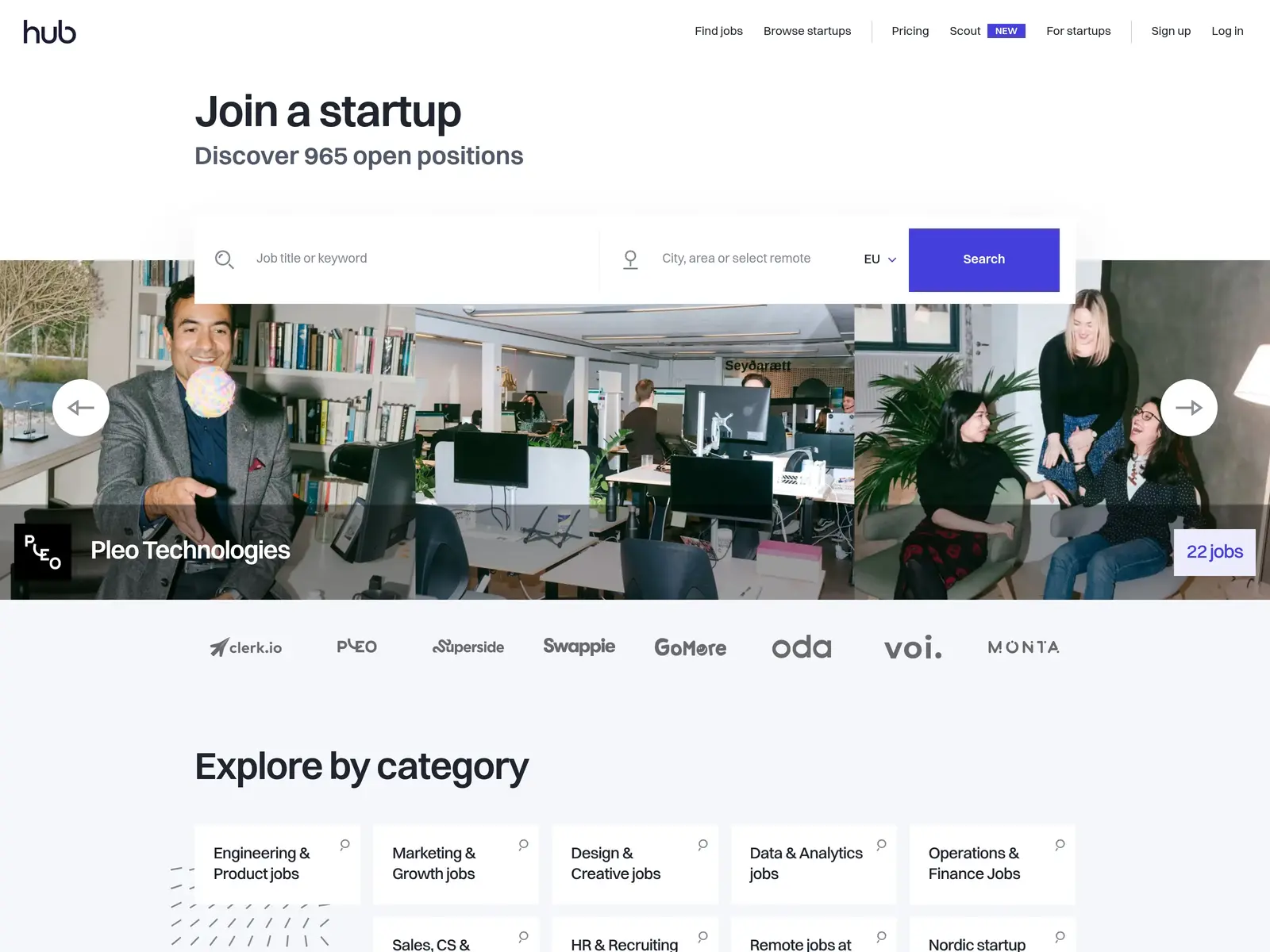 Screenshot of The Hub