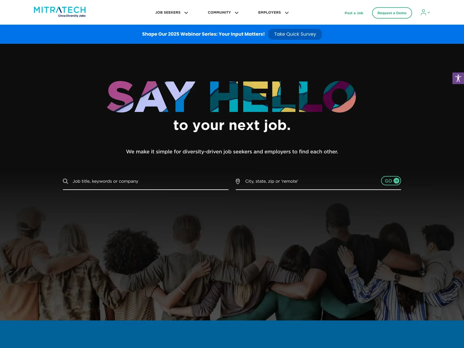 Screenshot of DiversityJobs