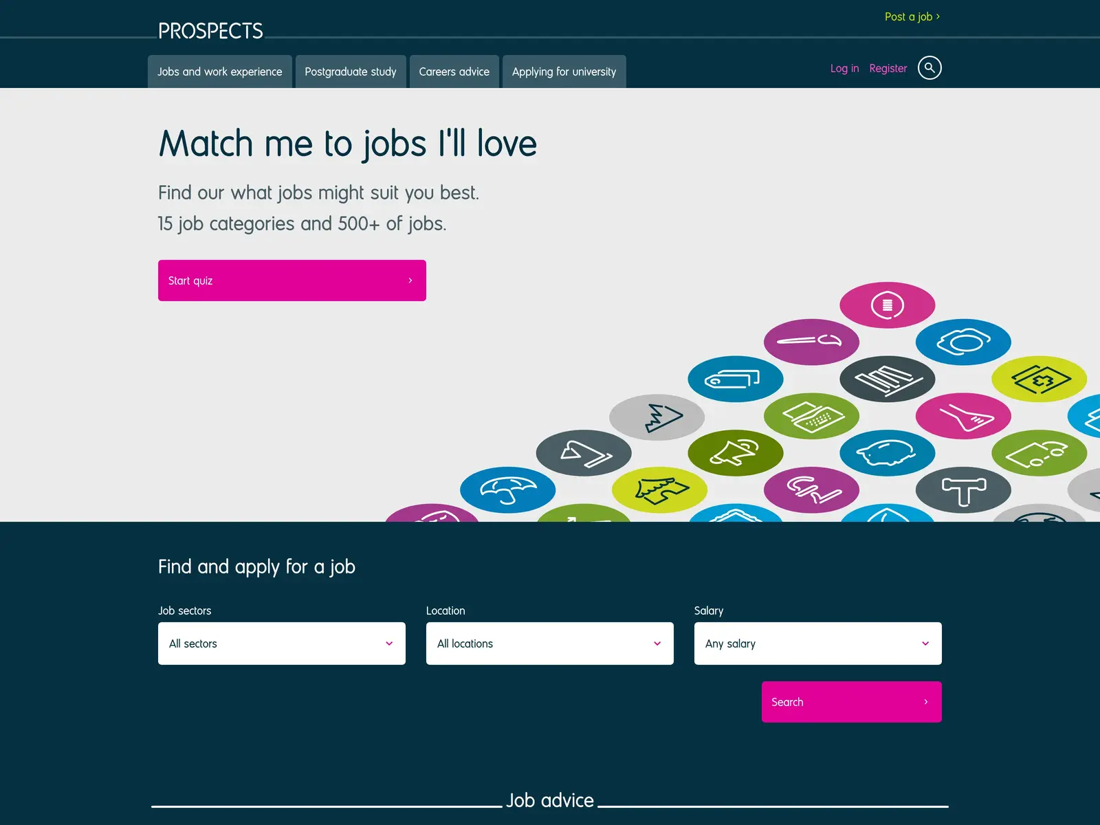 Screenshot of Prospects