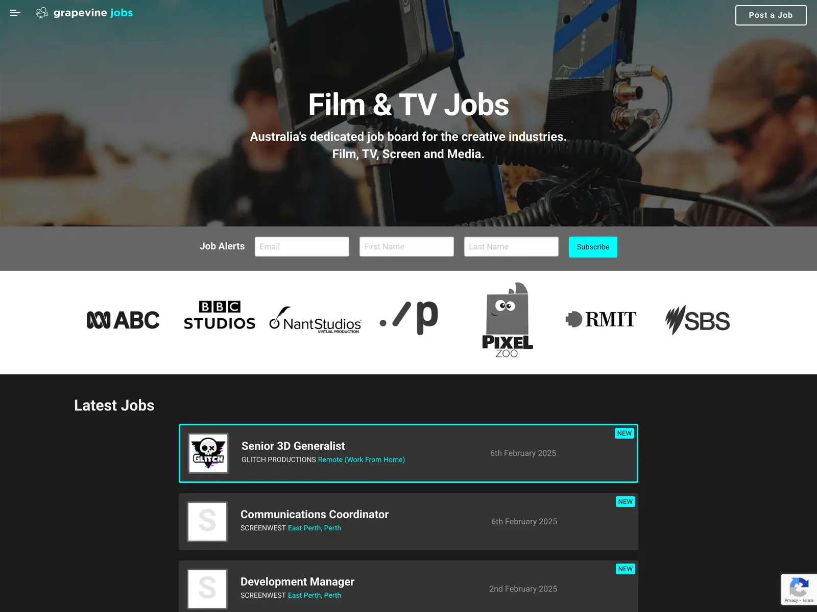 Screenshot of Grapevine Jobs